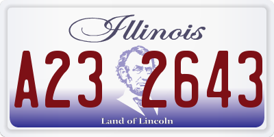 IL license plate A232643