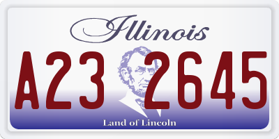 IL license plate A232645