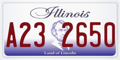 IL license plate A232650