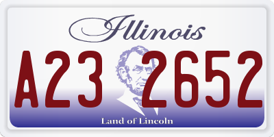 IL license plate A232652