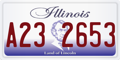 IL license plate A232653