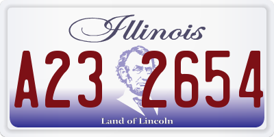 IL license plate A232654