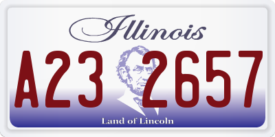 IL license plate A232657