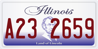 IL license plate A232659