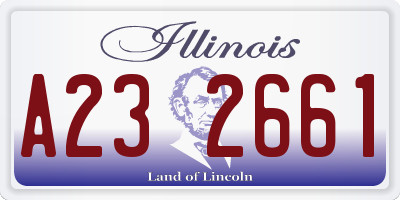 IL license plate A232661