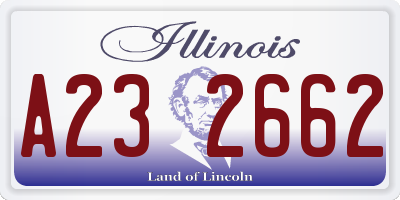 IL license plate A232662