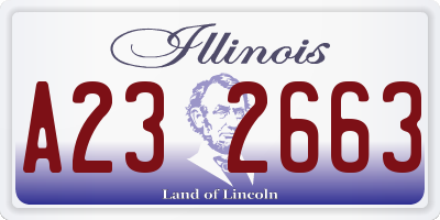 IL license plate A232663