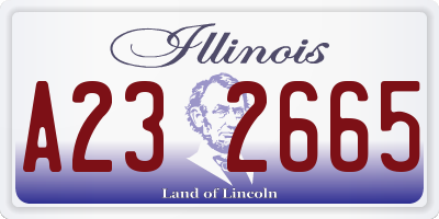 IL license plate A232665