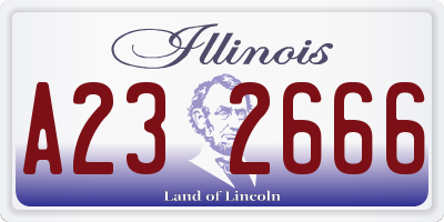 IL license plate A232666