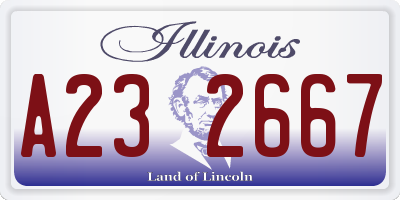 IL license plate A232667