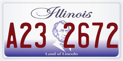 IL license plate A232672