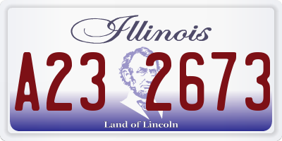IL license plate A232673