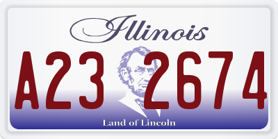 IL license plate A232674