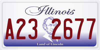 IL license plate A232677