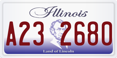 IL license plate A232680