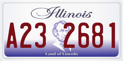 IL license plate A232681
