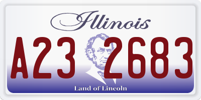 IL license plate A232683