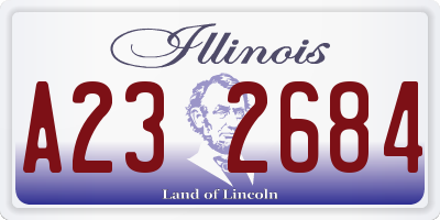 IL license plate A232684