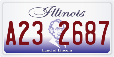 IL license plate A232687