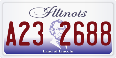 IL license plate A232688