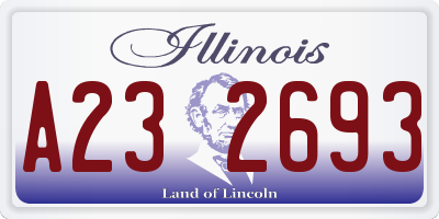 IL license plate A232693