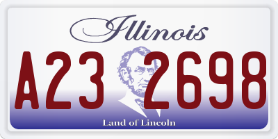 IL license plate A232698
