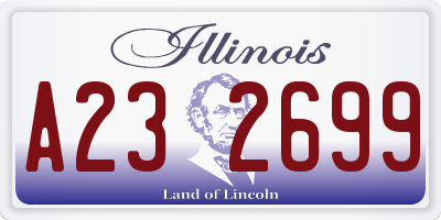 IL license plate A232699