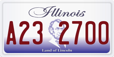 IL license plate A232700