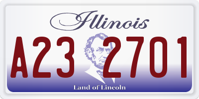 IL license plate A232701