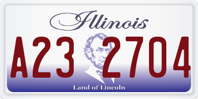 IL license plate A232704