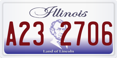 IL license plate A232706