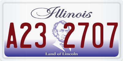 IL license plate A232707
