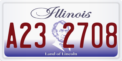 IL license plate A232708
