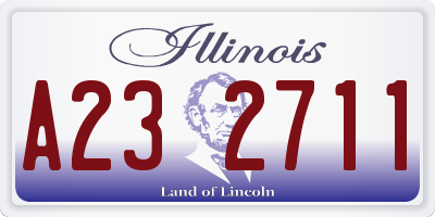 IL license plate A232711