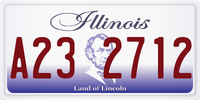 IL license plate A232712