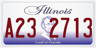 IL license plate A232713