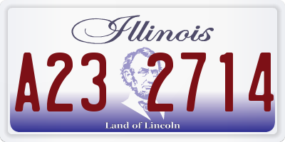 IL license plate A232714