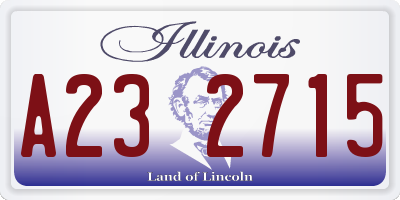 IL license plate A232715
