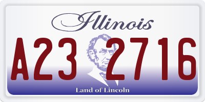 IL license plate A232716