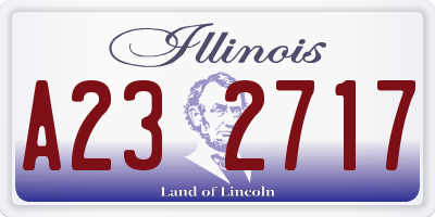 IL license plate A232717