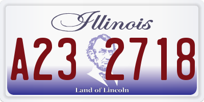 IL license plate A232718