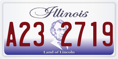 IL license plate A232719