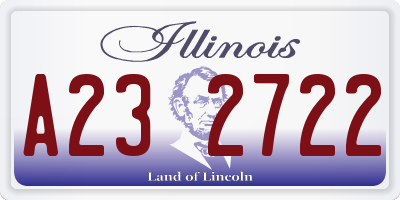 IL license plate A232722