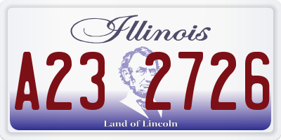 IL license plate A232726