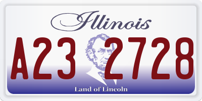 IL license plate A232728