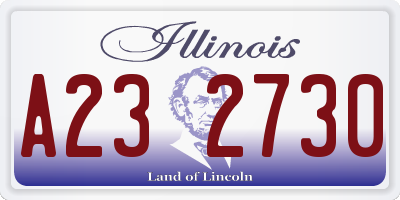 IL license plate A232730