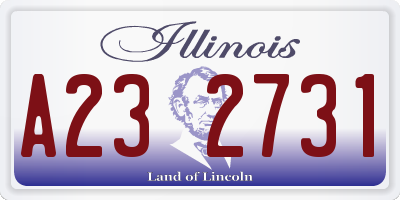 IL license plate A232731