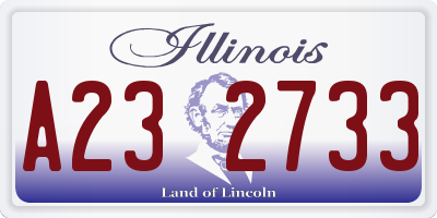 IL license plate A232733