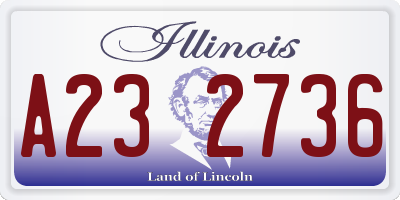 IL license plate A232736