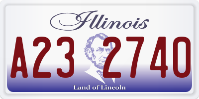 IL license plate A232740